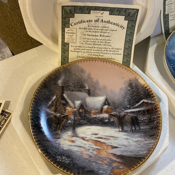 Thomas kinkade collectable plates with certificate of authenticity - Picture 4 of 14